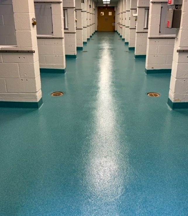 Commercial Epoxy Flooring waterproof slope to drain