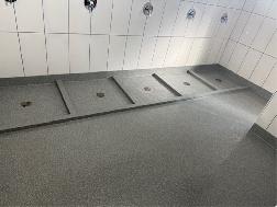 Epoxy Flake Flooring Installation Commercial Showers