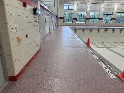 Epoxy Quartz Flooring For High School Swimming Pool