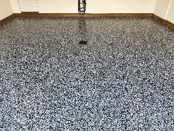 Installed Epoxy Flake Garage Floor