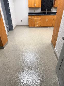 school laboratory epoxy quartz flooring installation
