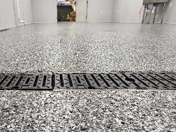 Slope to Drain Epoxy Flake Flooring